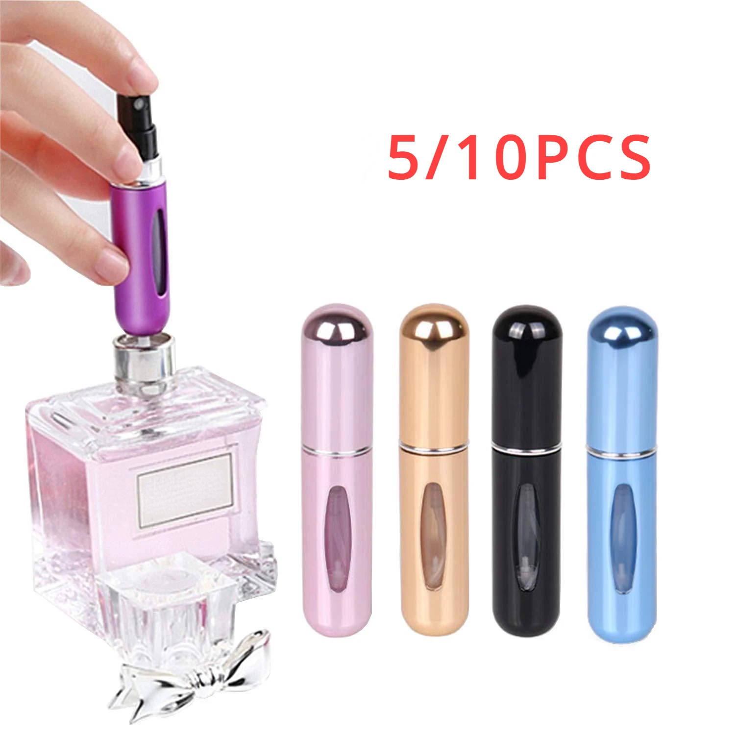 

5ml Mini Portable Refillable Perfume Bottle Refill Spray Bottle Cosmetic Container Atomizer Bottle For Travel