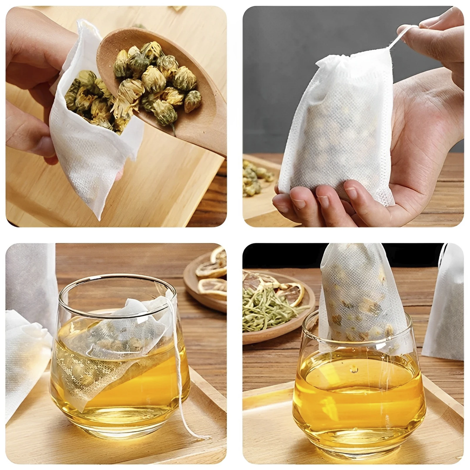 1000/100pcs Disposable Tea Bags Filter Bag