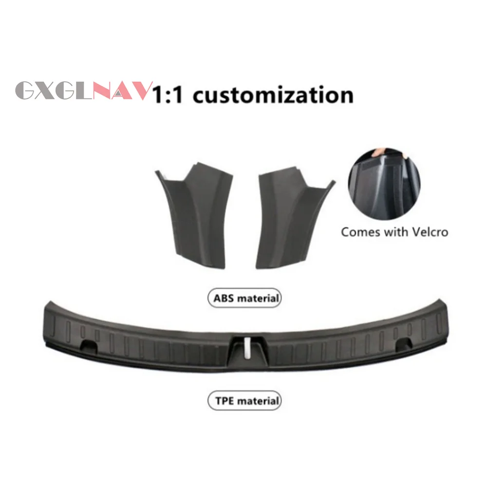 

GXGLNAV Trunk Sill Plate Cover TPE Rubber Protector for Tesla Model Y Threshold Bumper Guards Anti-dirty Pad Prevent Scratching