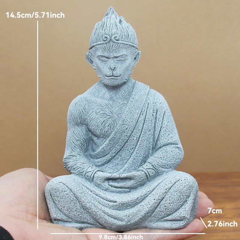 Tranquil Meditation Buddha Stone Statue for Zen Garden and Home Decor