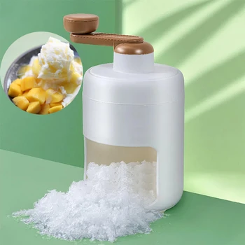Handheld Shaved Ice Machine Small Manual Ice Breaker Household Hand Operated Ice Sand Machine Continuous Sand Ice Maker New 1