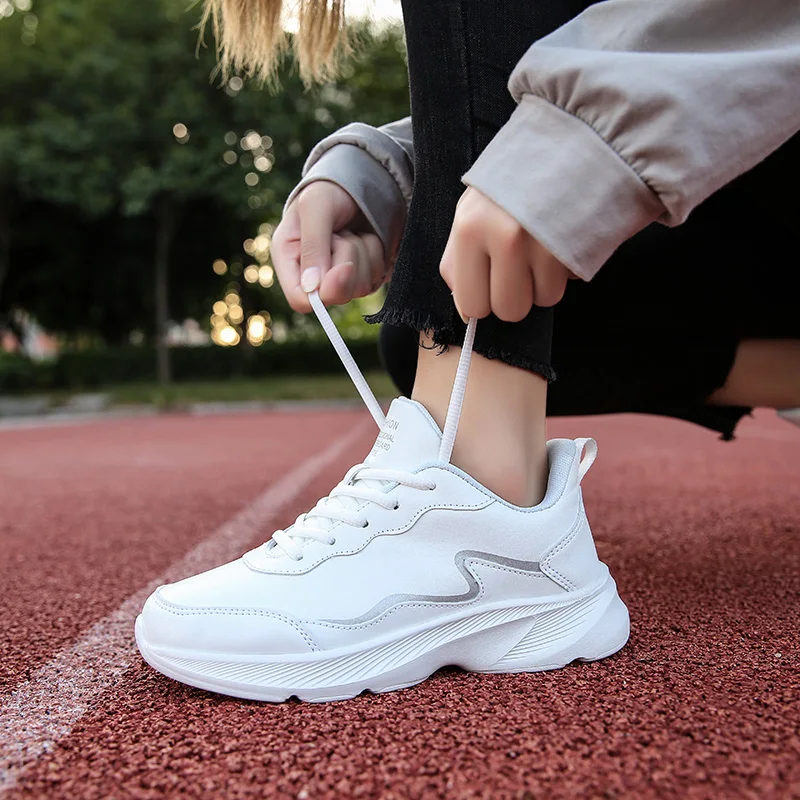 Women Chunky Sneakers 2022 Waterproof Height Increasing Shake Platform Shoe Lace-up Walking Sneaker zapatillas deportivas mujer vulcanized sneakers pink