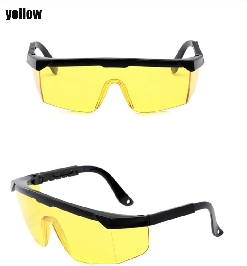 Yellow Driving Glasses Eye Safety Glasses for Red Green Laser UV Protection Goggles Work Lab Dustproof Anti-fog Anti-splash