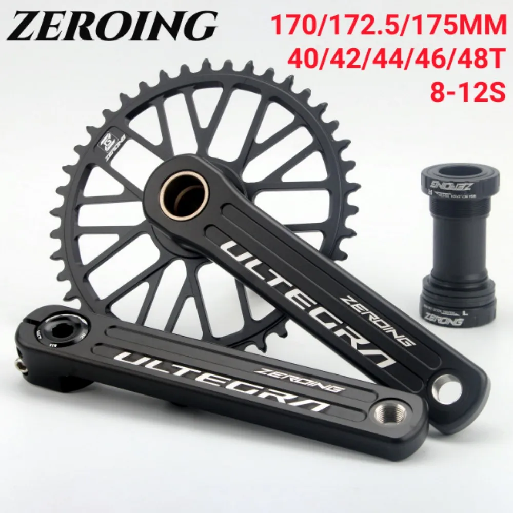 

ZEROING Road Bike Crankset ULTEGRA Bicycle Crank 170/172.5/175mm GXP Chainring 40/42/44/46/48T Chainwheel For SHIMANO 8-12 Speed