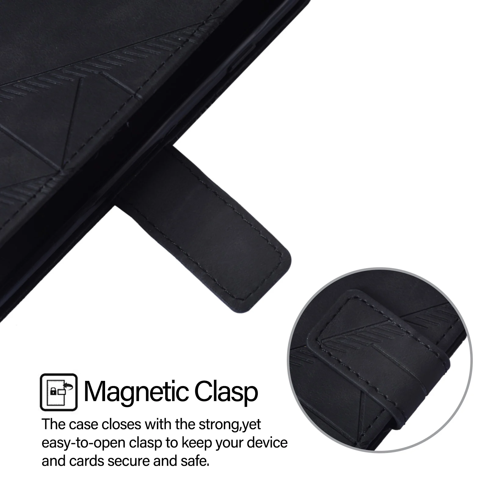 Magnetic Leather Wallet Flip Case with Stand - Skin Feel Line