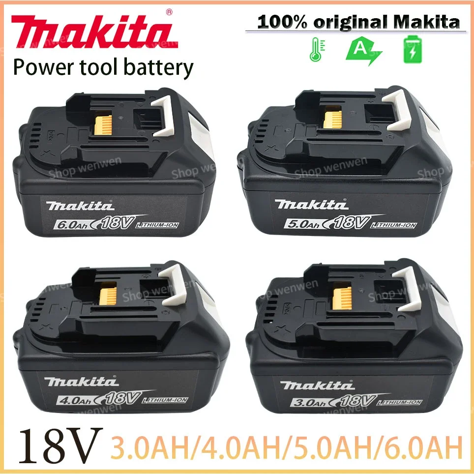 

18V Makita Original 3.0AH/4.0AH/5.0AH/6.0Ah Rechargeable Power Tool Battery With LED Lithium-ion Battery BL1860B BL1830 BL1850