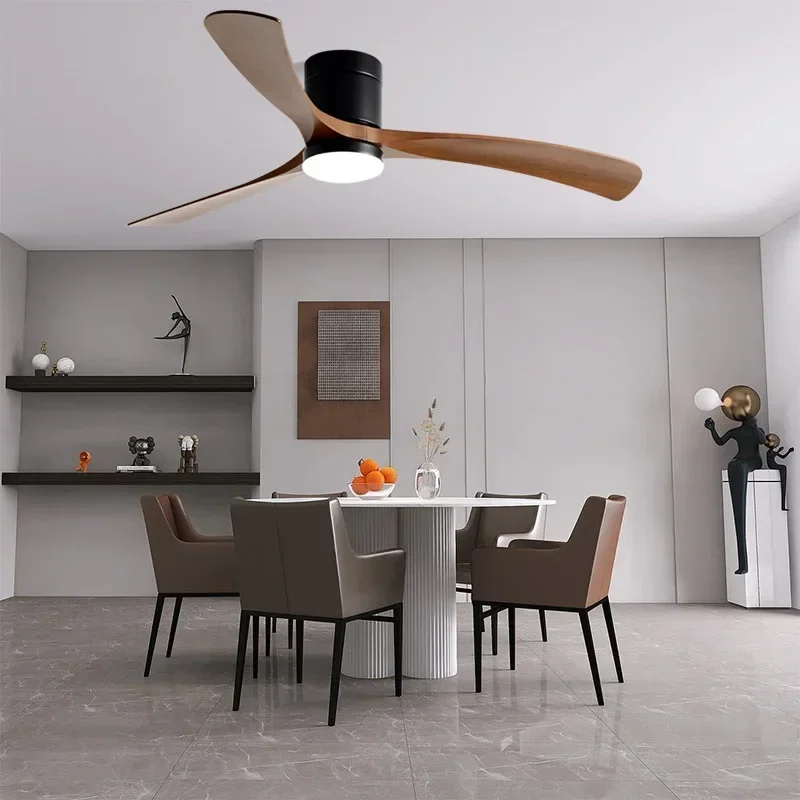 

Nordic LED Ceiling Fan Light Black ABS Blade DC Remote Control Fan Lights Restaurant Living Bedroom Ceiling Chandelier 110V 220V