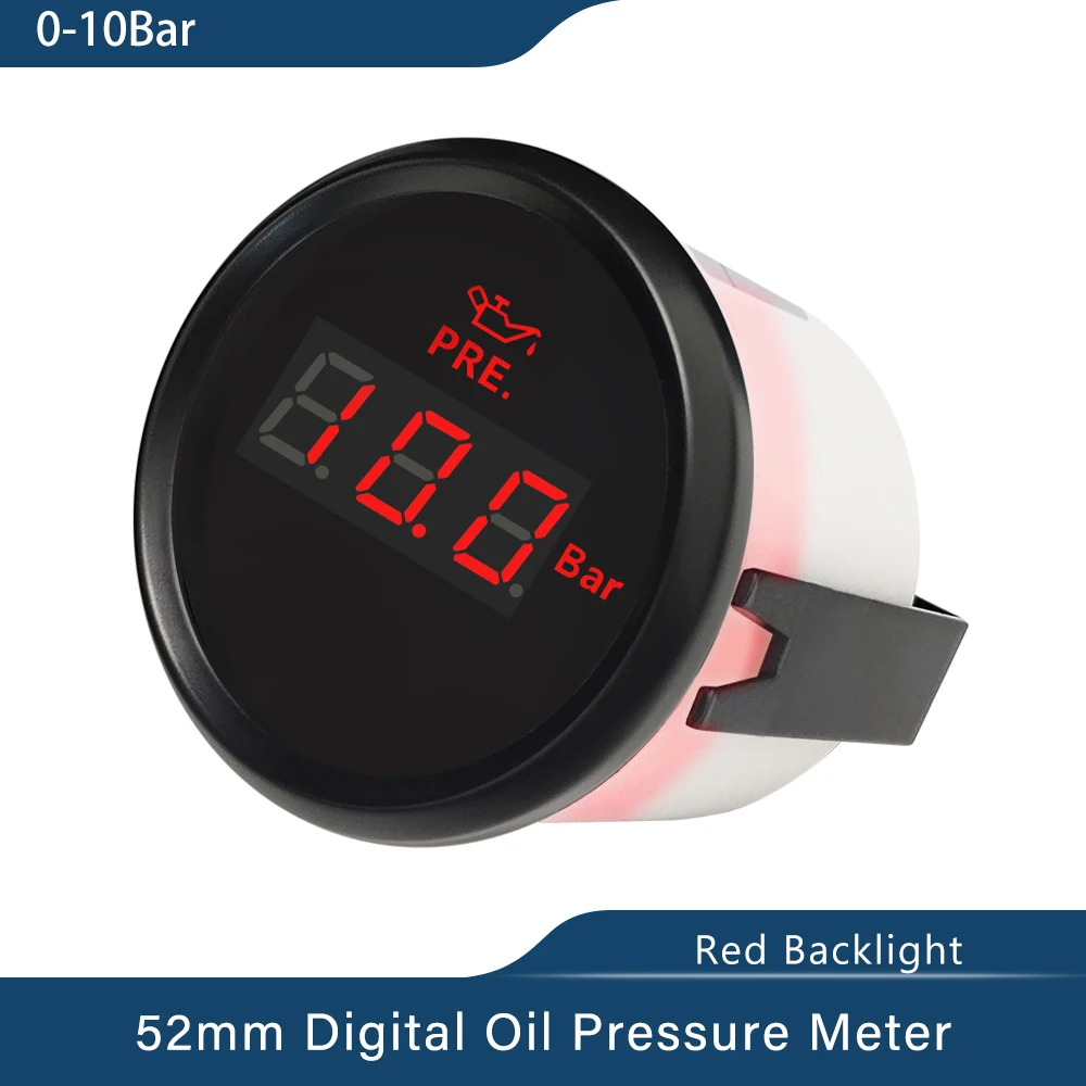 52mm Waterproof Dustproof Boat Car Engine Oil Pressure Gauge Meter 05