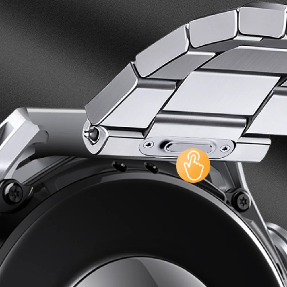 Premium 22MM Titanium Sport Bracelet with Quick Release Button - Men's Style Band