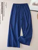 Retro Loose Fit Cotton Linen Wide Leg Pants Women's Summer New Sle Slimming Long Casual Versatile High Waist Trousers