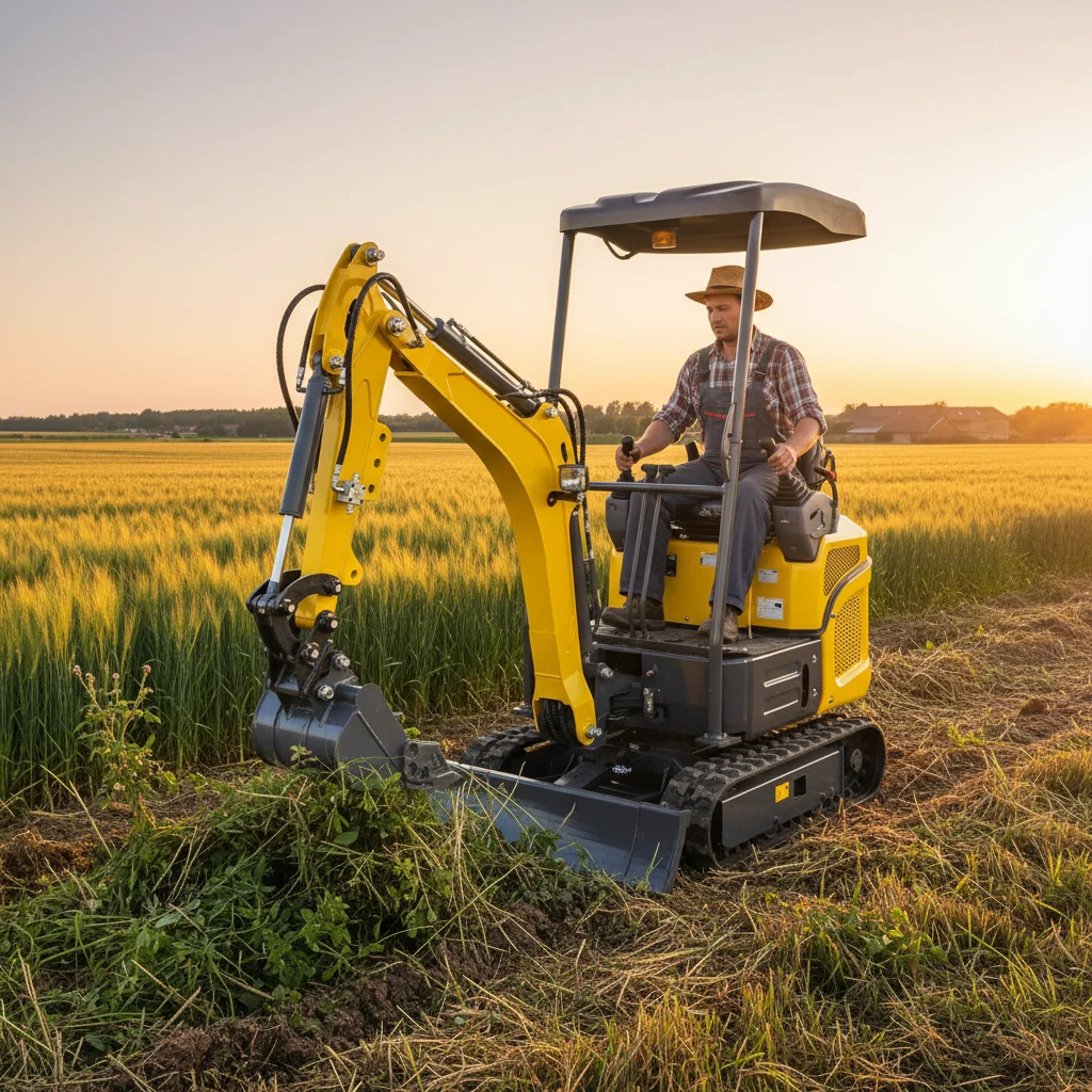 2,0-Tonnen-Minikettenbagger, Hochleistungs-Kleinbagger, dieselbetriebener Mikrobagger für den Einsatz in der Ingenieurs- und Landwirtschaft