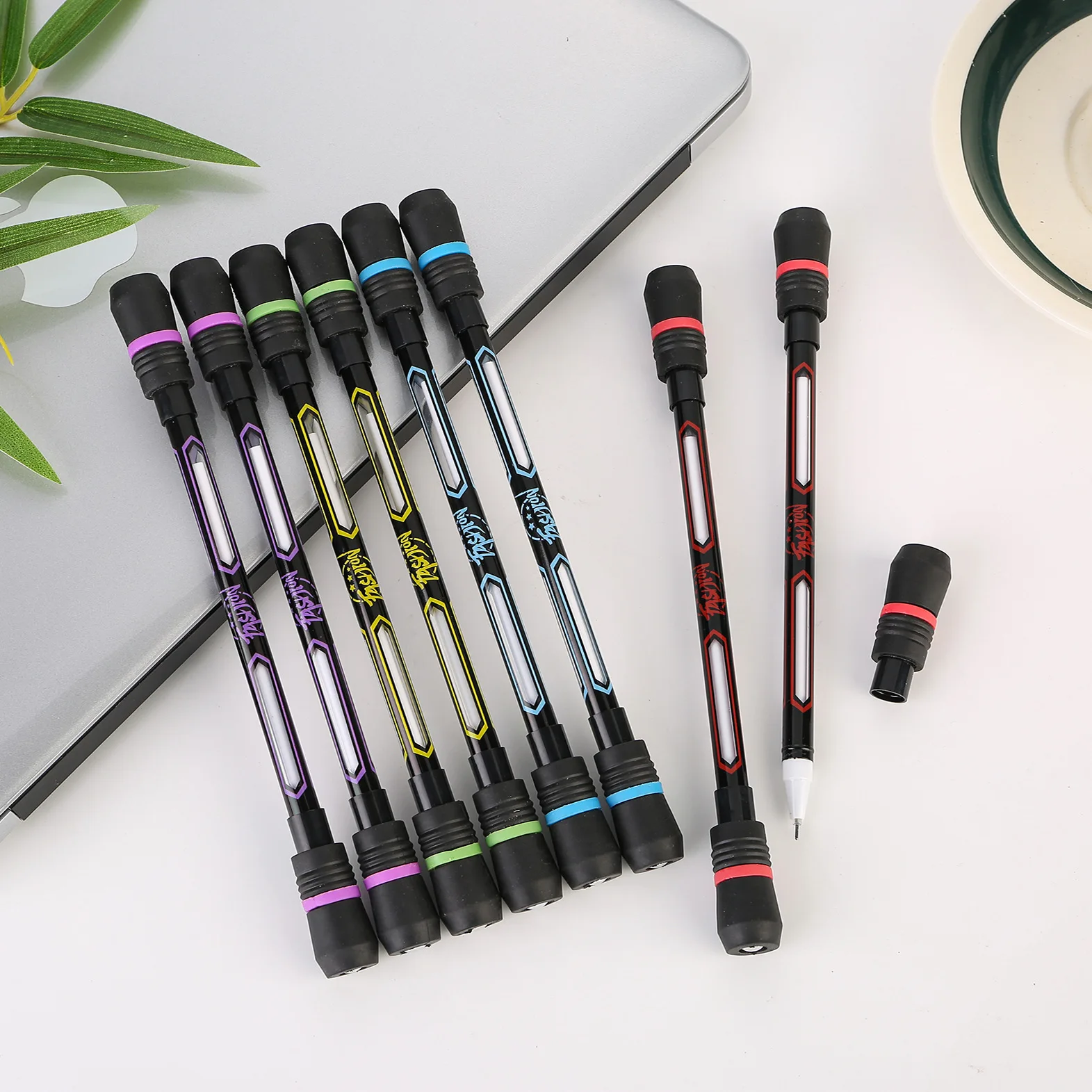 Finger Toy Children's Adult Novelty Funny Creative Finger Toy Anti-pressure Rotary Pen Plastic Rotary Decompressor Non-slip Hand Rotator