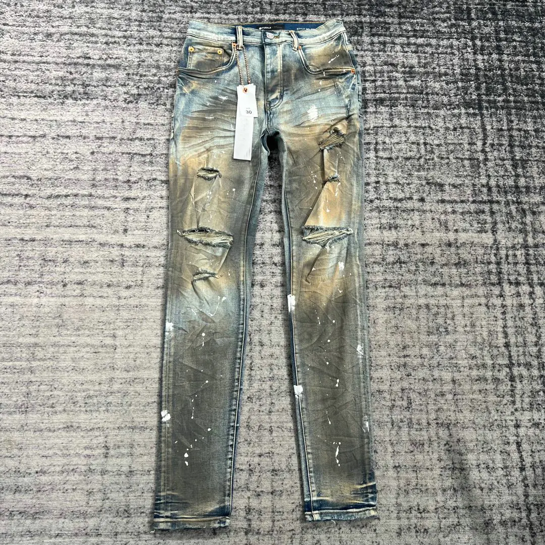 

Purple-brand current men's jeans fashion summer jeans men new stretch slim straight summer tide brand casual pants
