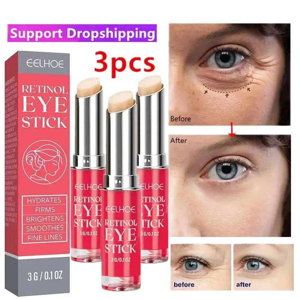 

3X Retinol Anti-wrinkle Eye Cream Stick Remove Dark Circles Eye Bags Fade Fine Lines Anti Puffiness Whiten Moisturizing Skincare