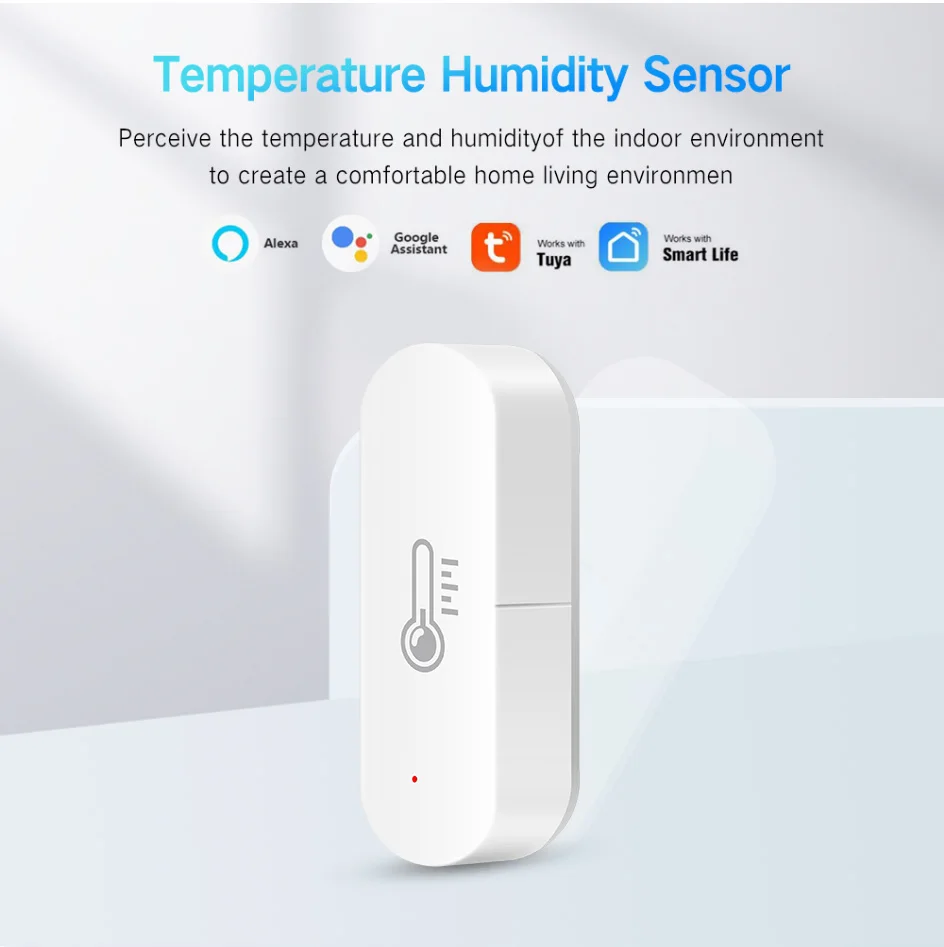 Tuya Zigbee Smart Temperature And Humidity Sensor APP Remote Monitor For Smart H