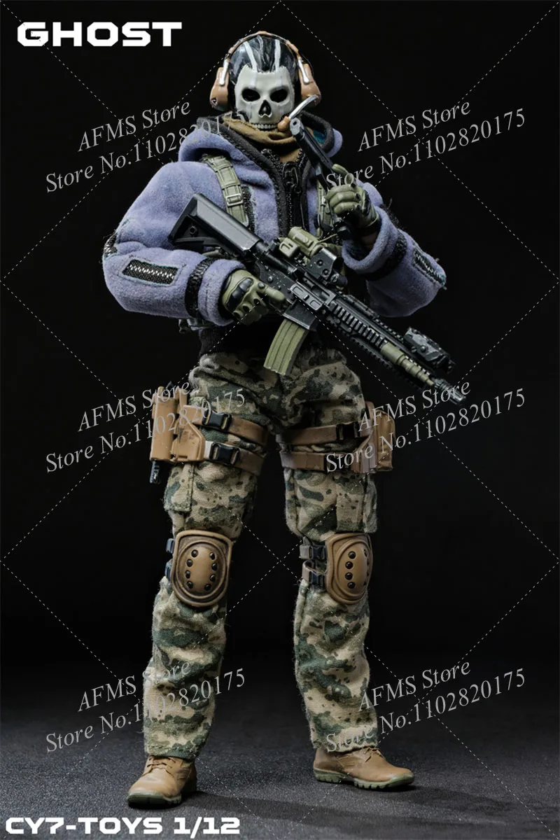 CY7 TOYS 1/12 Scale Collectible Figure Ghost Mini Military