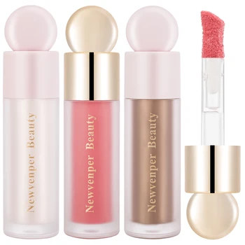 Liquid Highlighter + Liquid Blush + Liquid Contour for Face & Body, High Glossy Finish, Natural Glow Liquid Luminizer Makeup 1