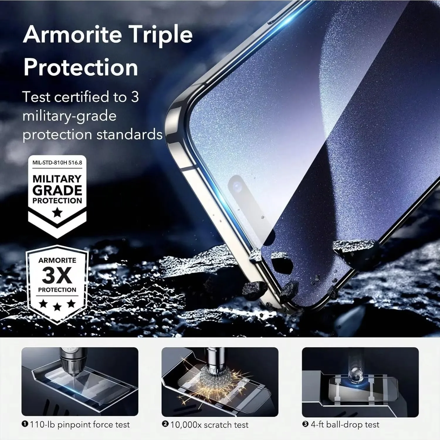 Premium 3-Pack HD Tempered Glass Screen Protector