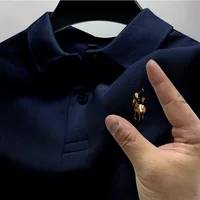 Polo décontracté pour hommes, streetwear d'été, manches courtes, hauts décontractés pour affaires, vêtements respirants à séchage rapide, polo S-4XL 3