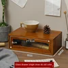 Chinese solid wood drawer type retro debris storage rack desktop storage box Cosmetics office desk storage rack 2