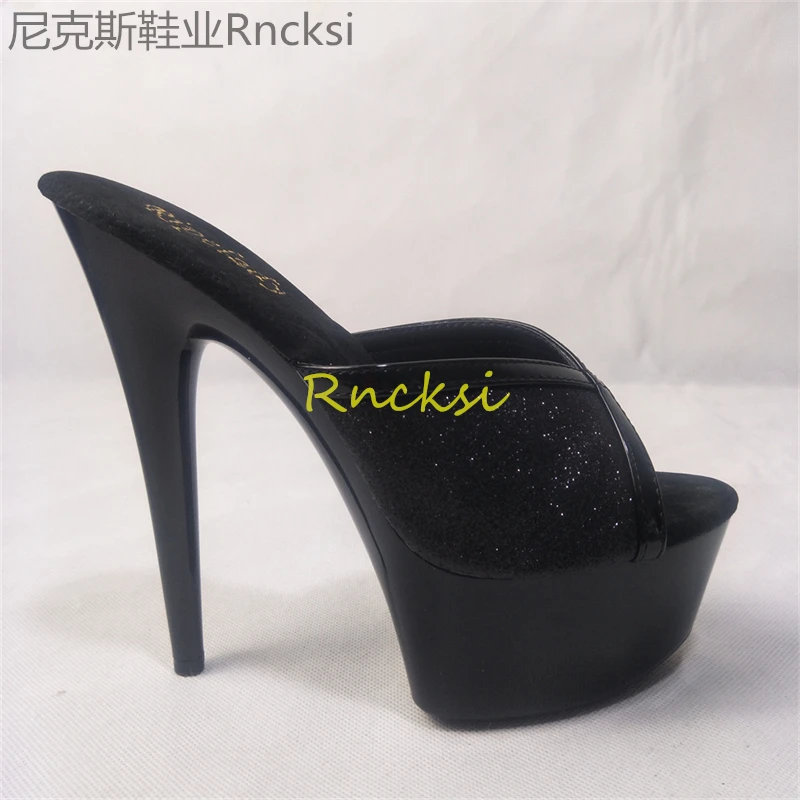 

15 см новые тапочки и высокие каблуки на шпильке Тапочки и сандалии на шпильке