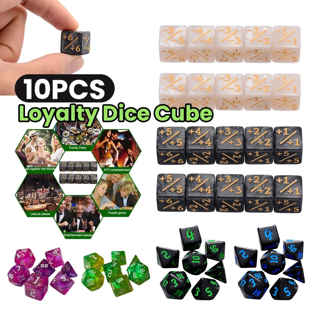10 stuks Loyalty Dice Cube Verzamelen Game Tellers Token Dobbelstenen ...