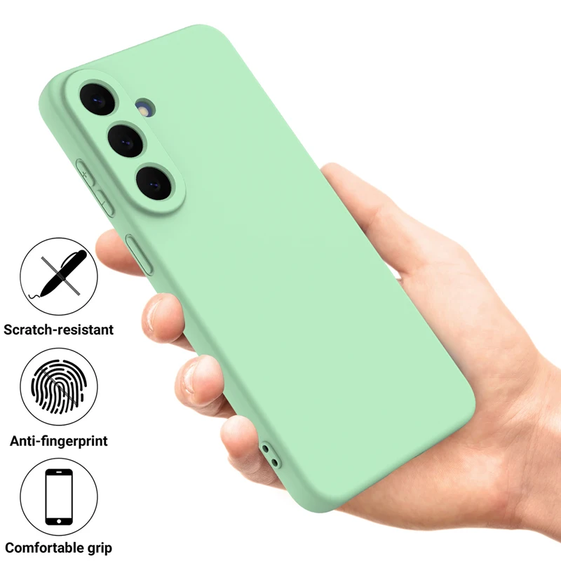 ELVEV Soft Premium Liquid Silicone Case with Flocking Interior and Strap