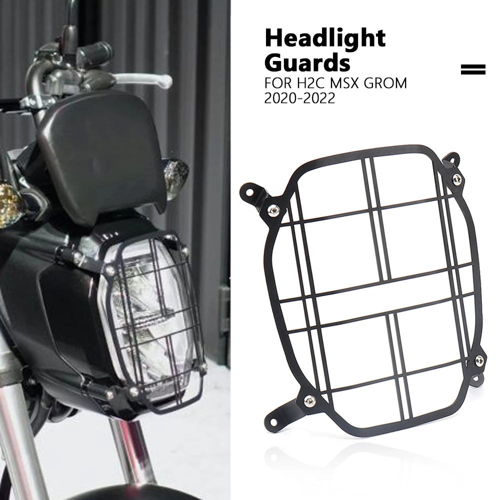 

Защитные накладки для мотоциклетных фар Honda H2C MSX GROM 2020 2021 2022, металлические защитные накладки для гриля H2C Msx Grom