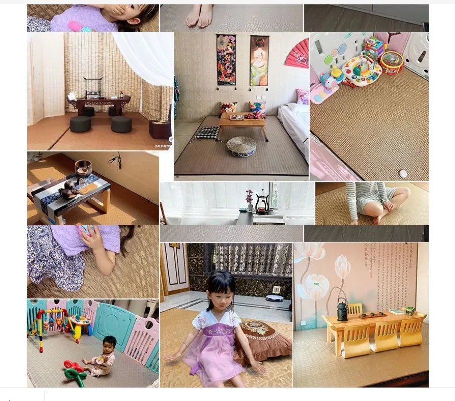 

Japanese Tatami Carpet for Living Room Thick Rattan Mat Summer Cool Mattress for Bed Carpet Bedroom Rug Kid Play Mat Customized