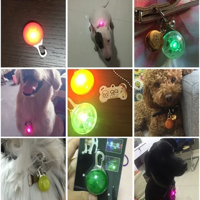 LED Luminous Dog Cat Collar Glowing Pendant Flash Lights Pet Leads Accessories Night Walking Pet Collar Supplies Accessorie 4
