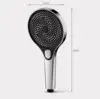 New High Pressure Big 130mm Shower Head Black 3 Modes Water Saving Spray Nozzle Massage Rainfall Shower Bathroom Accessories 6