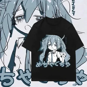 Japanese Y2K Anime Women T-shirt Loose Streetwear Casual Tees Short-sleeved Hip-hop Harajuku Tops Women Clothing gothic tops 1