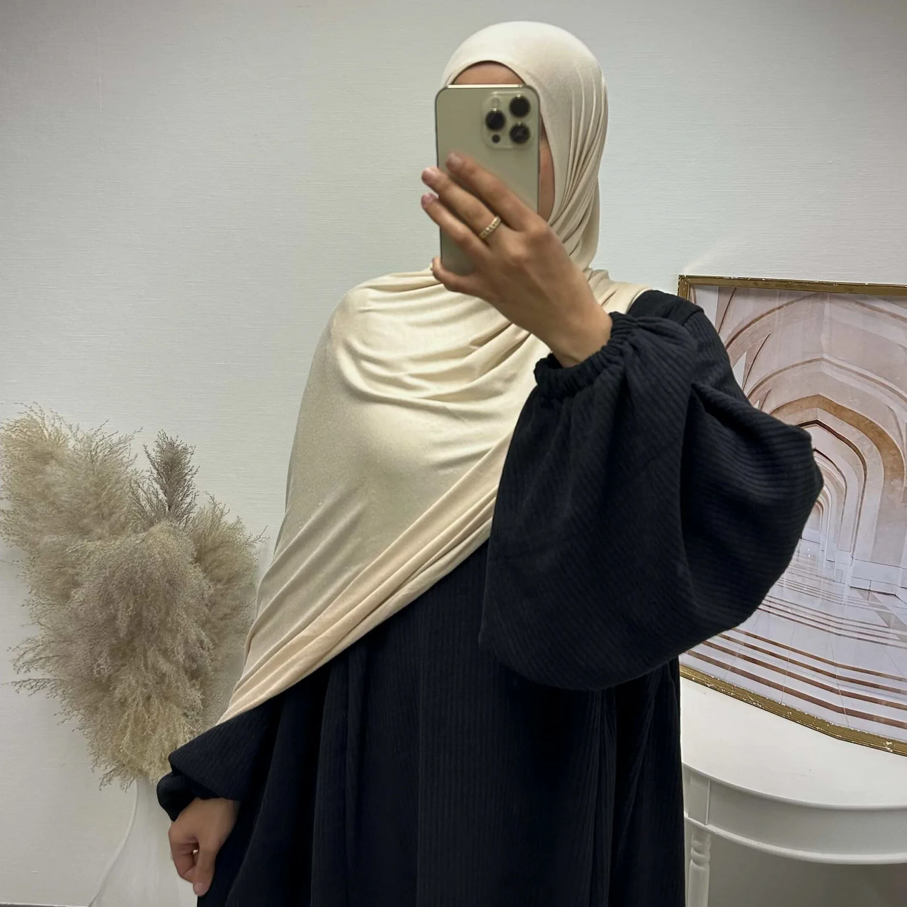 2024 Dubai Corduroy Abaya for Muslim Women Eid Ramadan Modest Dress Loose Large Elegant Gown Islam Clothing Turkey Solid Robe 3