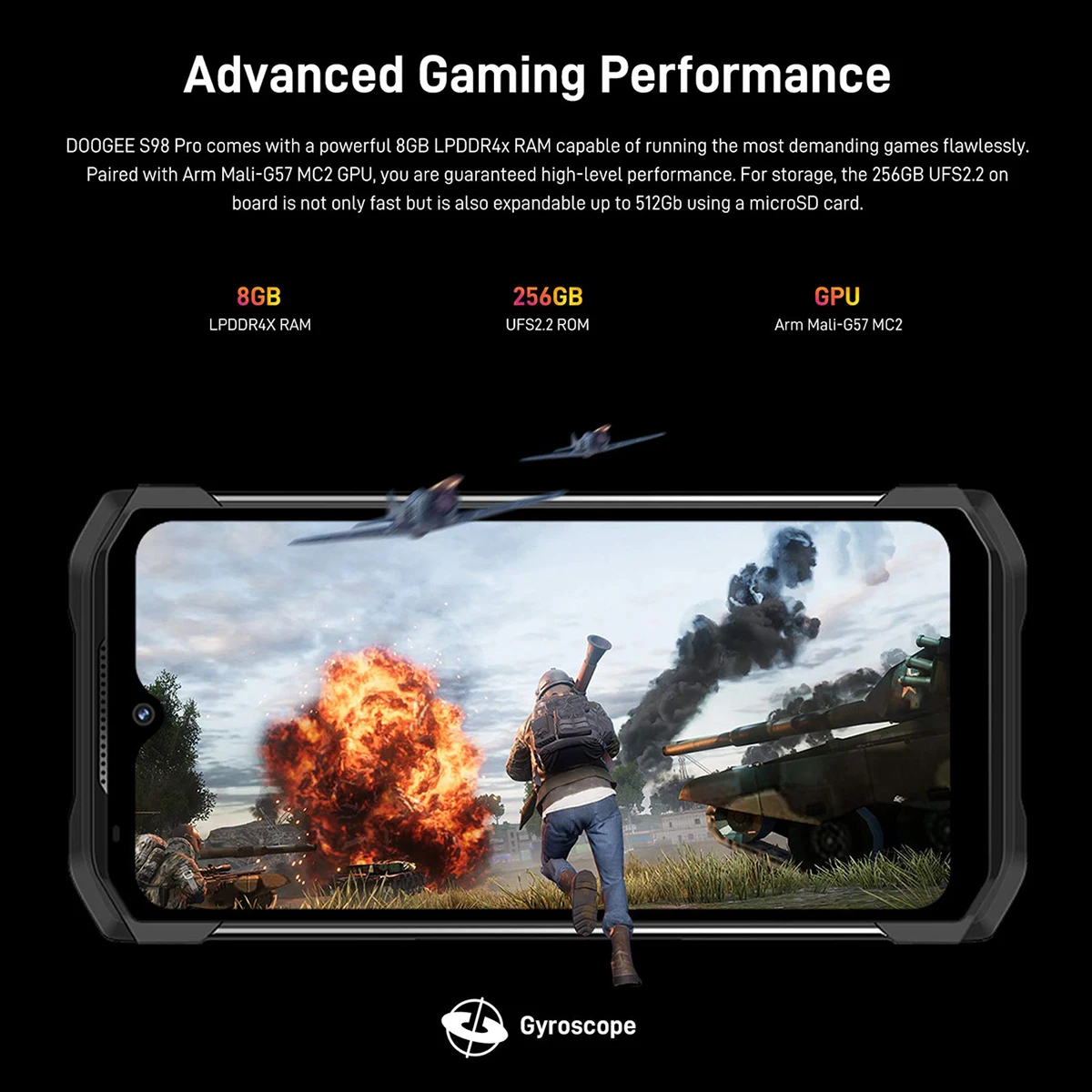 DOOGEE S98 Pro Rugged Phone 8GB+256GB 6.3