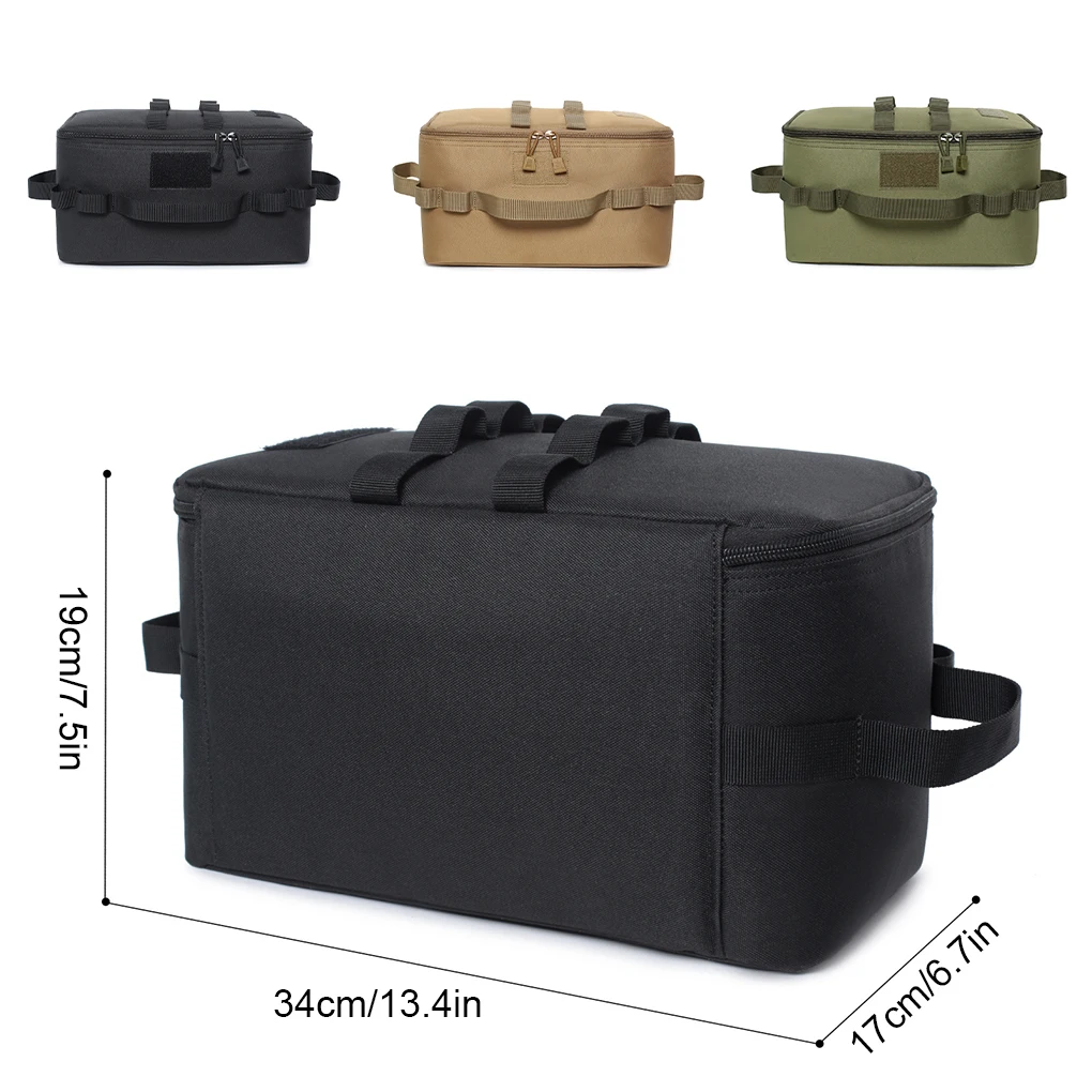New Outdoor Camping Gas Tank Storage Bag Large Capacity Ground Nail Tool Bag Gas Canister Picnic Cookware Utensils Kit