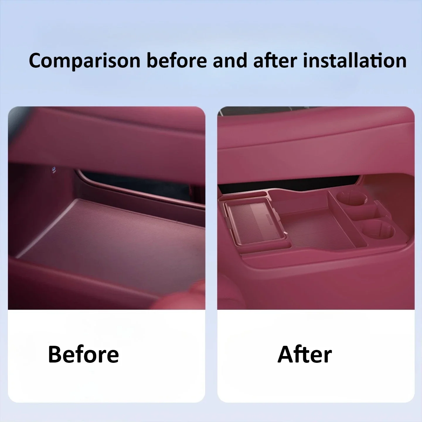 For AITO 8 M8 SERES 7 2025 Car Central Control Lower Storage Box Silicone Organizing Box Container Tray Car Interior Accessories detail image 2