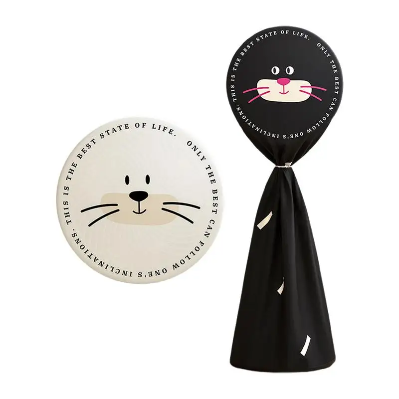 Fan Dust Cover Cute Cat Design Standing Floor Fan Protector Cover Safety Protection Round Electric Guard Dust