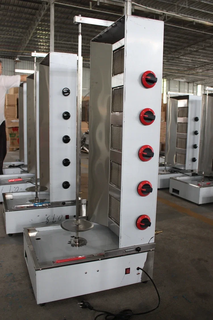 Cheap Price Five Head Gas Dnoner Kebab Machine Shawarma Commercial Kebab Machine for Frying 6