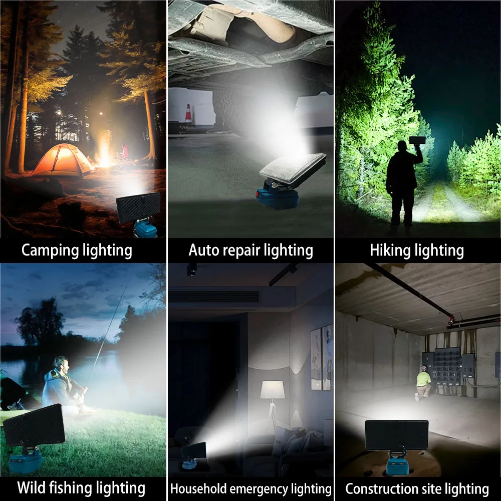 16/84 LED Light Portable Spotlights Handheld Cordless Outdoor Jobsite Light Fishing Emergency Tool For Makita 18v Battery camping light portable flashlight portable lanterns camping lamp portable spotlight camping lantern portable work lights portable work light portable torch