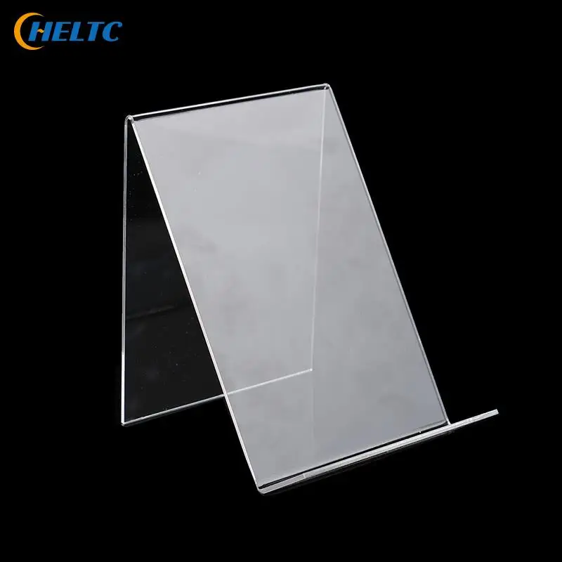 1pc Durable, Open Design, Wide Application, L Shaped Acrylic Book Display Stand Photo Frame Brochure Artwork Holder OrganizerHot