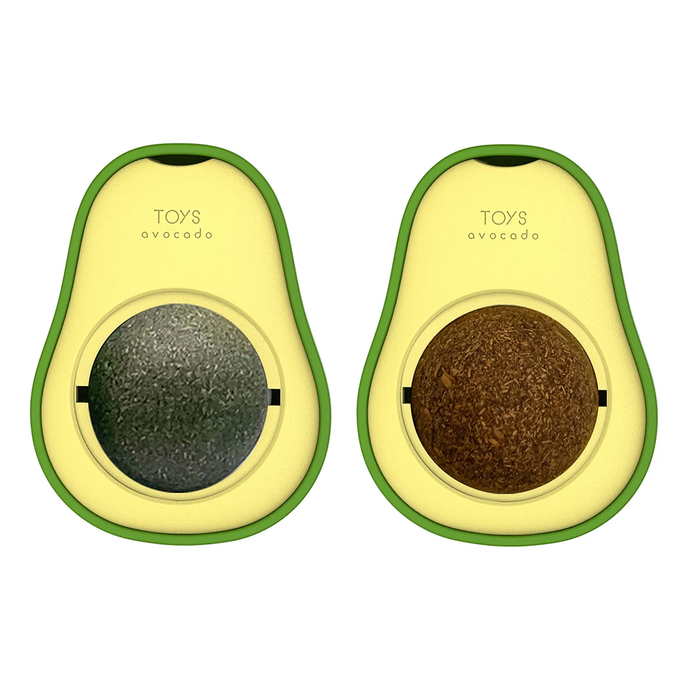 1pcs Catnip Ball Cat Toy Ball Pet Avocado Ball Catnip Toys Healthy Natural Mint Avocado Ball Cleaning Teeth Edible Ball Training
