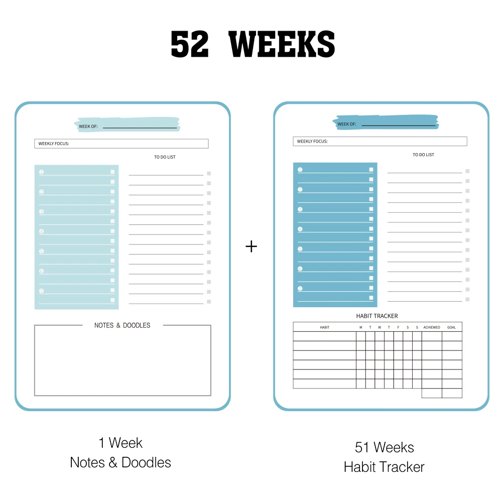 Academic Planner & Efficiency Notebook - Daily, Weekly, and Monthly Diary Journal for Enhanced Organization in School and Office