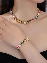 Women's Luxurious Summer Full - Diamond Jewelry Set (MULTI)