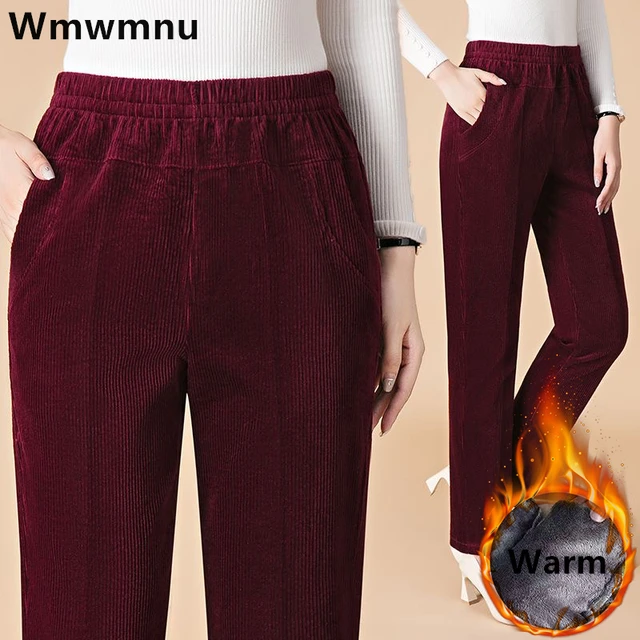 Buy ON & ON Women Straight Pant (3XL, New red) at