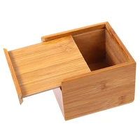 Bamboo Tissue Box Holder Storage Paper Box Tissue Box Cover Car Wood Napkins Holder Case Organizer Home Decoration 2