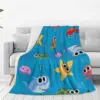 Finny The Shark Blankets Fleece Lightweight Throw Blankets Sofa Throw Blanket For Couch Bedding Travel Throws Bedspread Quilt 2
