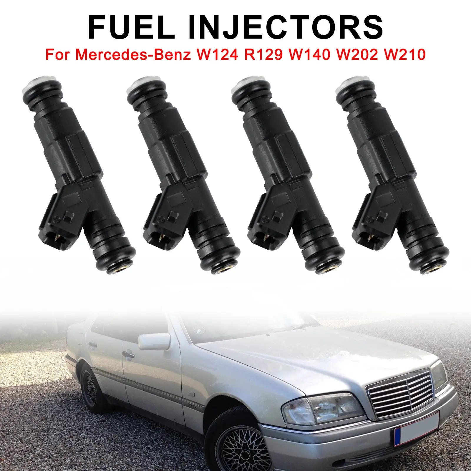 

Artudatech 4PCS Fuel Injector 0280155821 Fit For Mercedes-Benz W124 R129 W140 W202 W210 Car Accessories