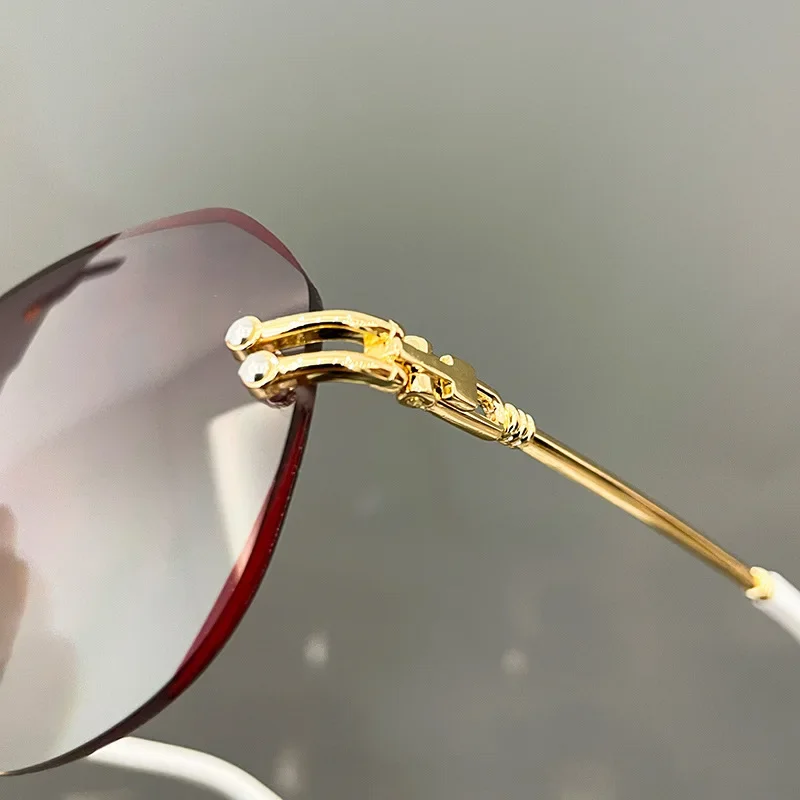 Rimless Round Reading Glasses for Women Men Vintage Anti Blue Light Presbyopia Eyeglasses Optical Hyperopia Eyewear Diopter 4