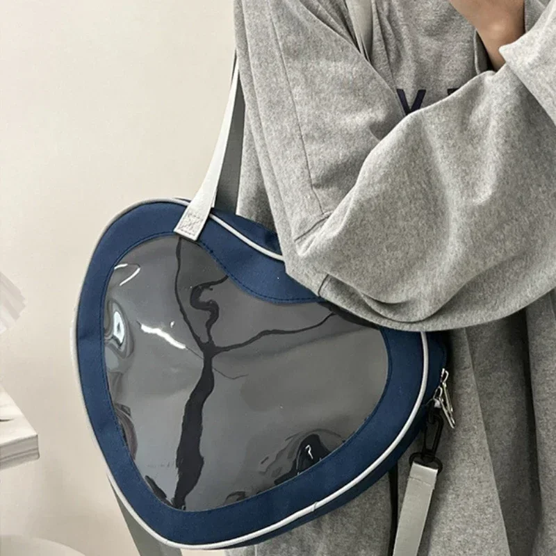 Love Heart Design Itabag Women 2026 New Transparent Crossbody Bags Girls Purses and Handbags Ita Bag for Girls JK Uniform Bag