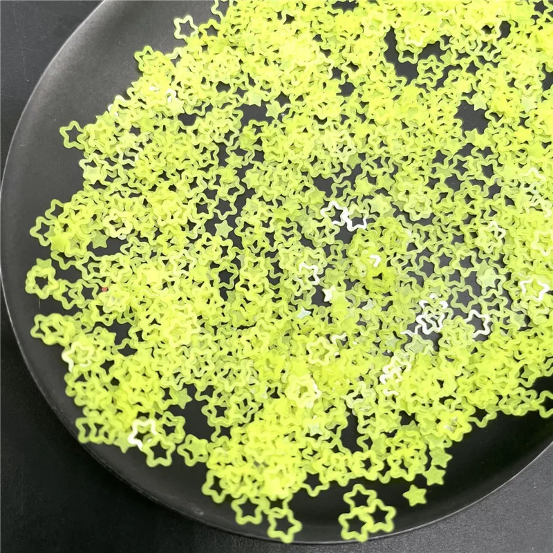 3mm Hollow Star Shape PVC Loose Sequins Glitter Paillettes For Nail Art Manicure Wedding Confetti Accessories for Ornament 20g
